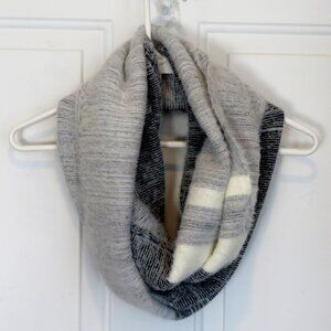 Calvin Klein Infinity Scarf Gray Black White  - Soft & Cozy - One Size Fits Most